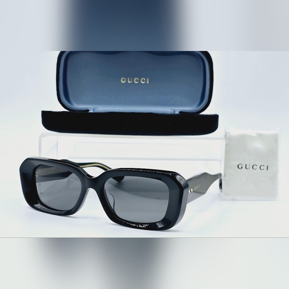 GUCCI GG1531SK 001 BLACK GREY SUNGLASSES NEW - Picture 7 of 16